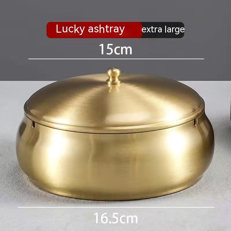 Chinese Style Fashion Treasure Pure Copper Ashtray Home, Living Room, Office Decoration