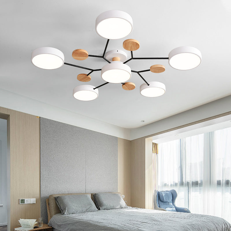 Nordic Style Living Room Lamp Atmospheric Bright Creative Log Home Decoration Ceiling Lamp