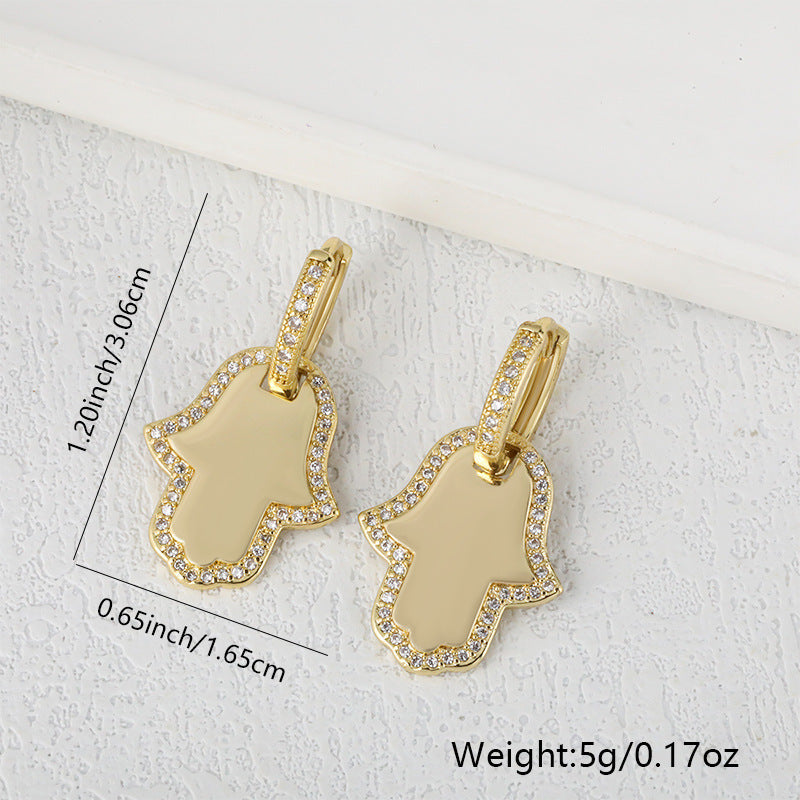 New Copper Plated Real Gold Butterfly Lightning Earrings