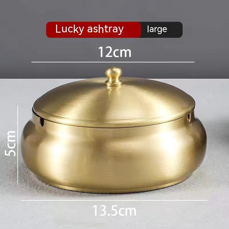 Chinese Style Fashion Treasure Pure Copper Ashtray Home, Living Room, Office Decoration