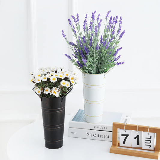 Iron Flower Bucket Retro Distressed Home Creative Living Room Decoration